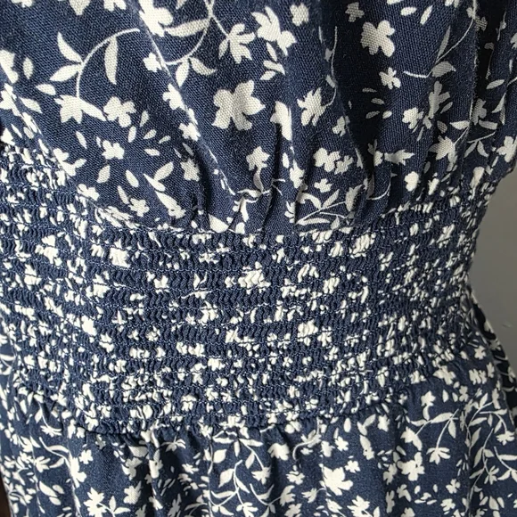 Old Navy Navy Floral Ruffled Strap Mini Dress Size US/XL - Picture 6 of 13
